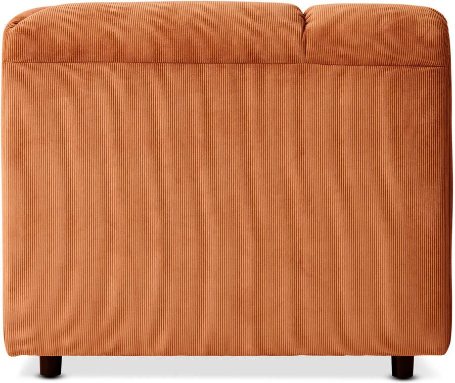 HKLIVING Wave Bank Element Hoekstuk Dusty Orange