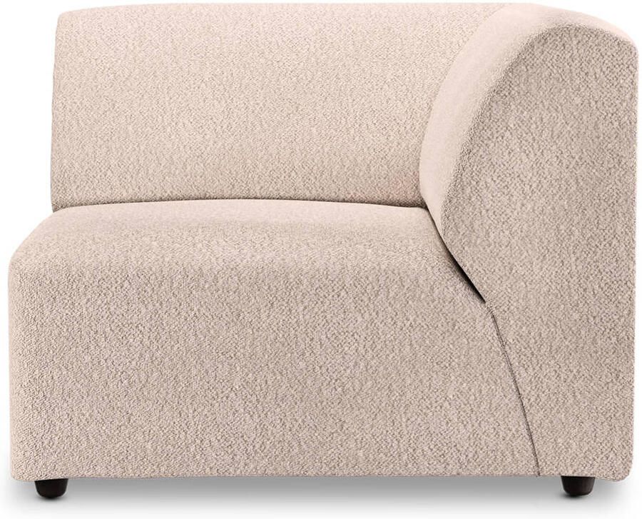 HKLIVING Jax Bank Element Hoekstuk Rechts Bouclé Taupe - Foto 3