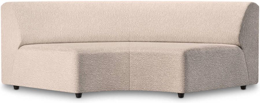 HKLIVING Jax Bank Element Middenstuk Rond Bouclé Taupe - Foto 3