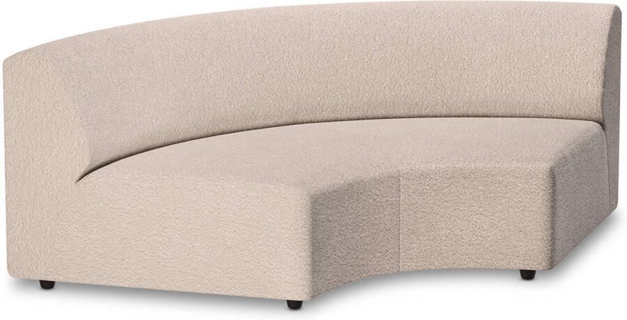 HKLIVING Jax Bank Element Middenstuk Rond Bouclé Taupe