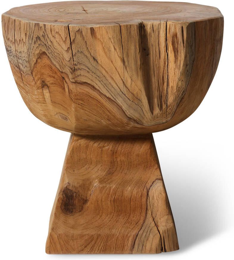 HKLIVING Arched Wooden Kruk Teak - Foto 3