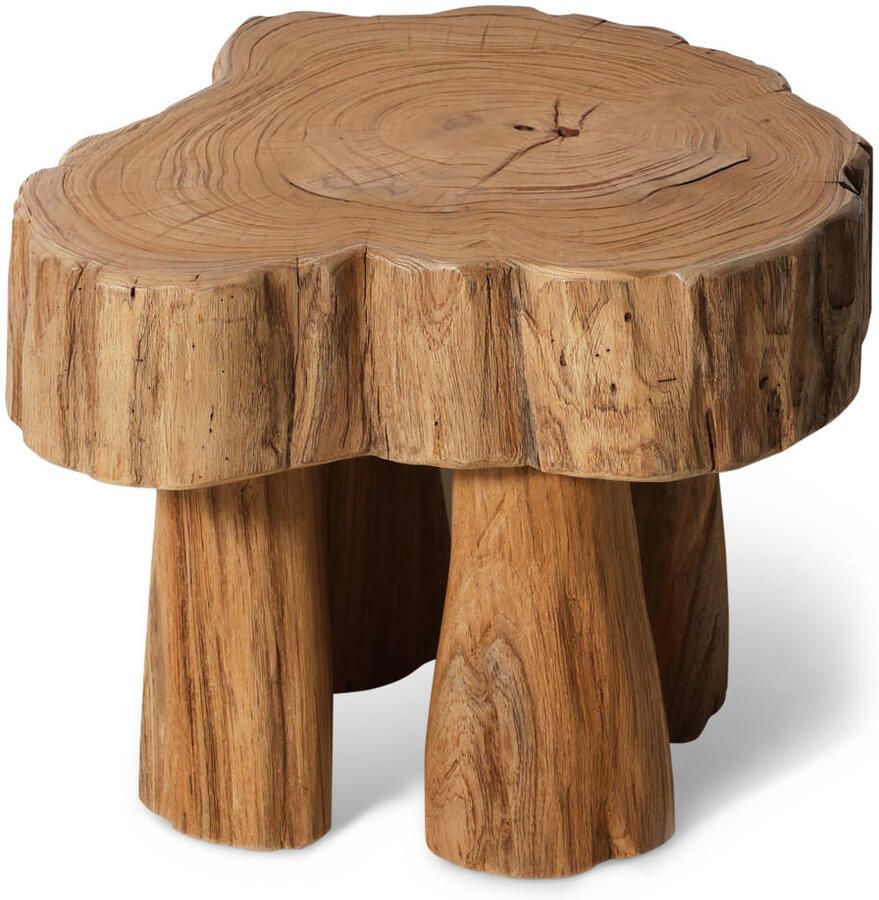 HKLIVING Log Wooden Kruk Teak