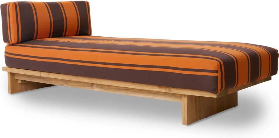 HKLIVING ligbed buiten teak (retro)