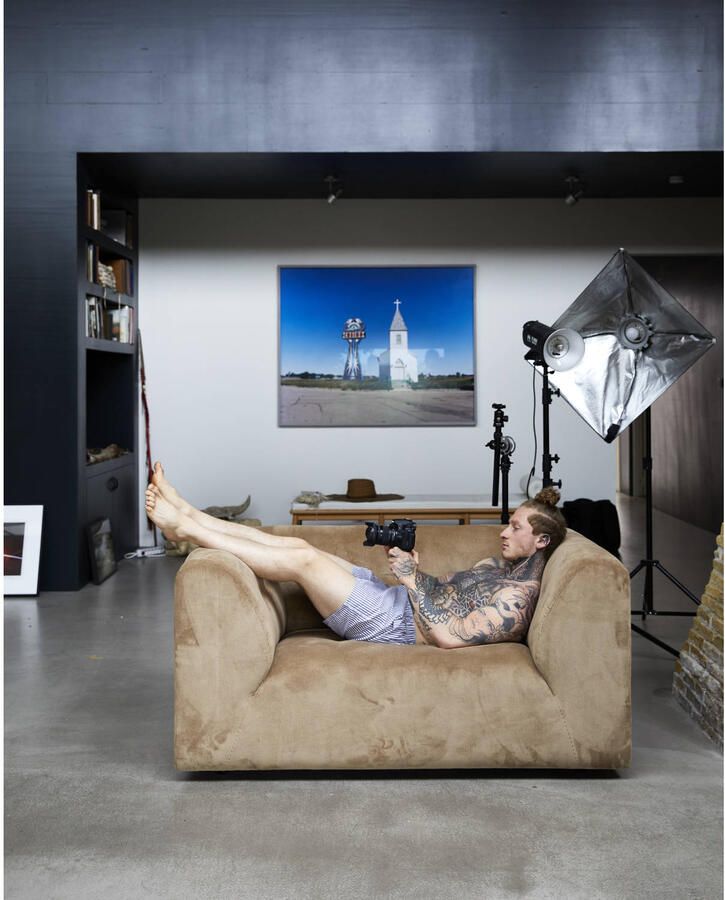 HKLIVING Vint Bank Element Loveseat Corduroy Rib Bruin