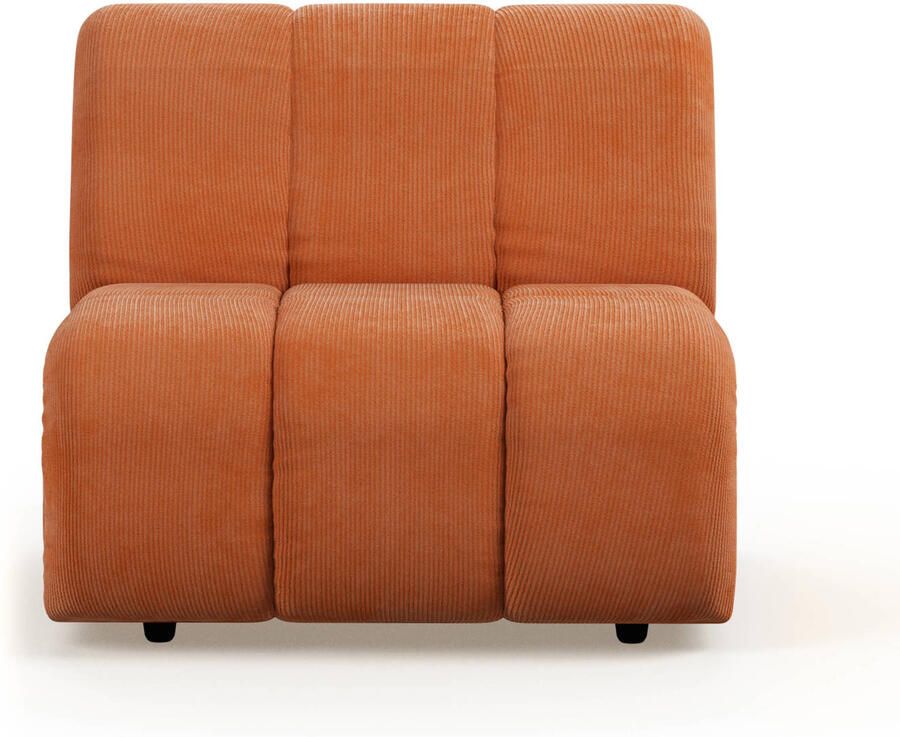 HKliving Wave Bank Element Middenstuk Dusty Orange - Foto 3
