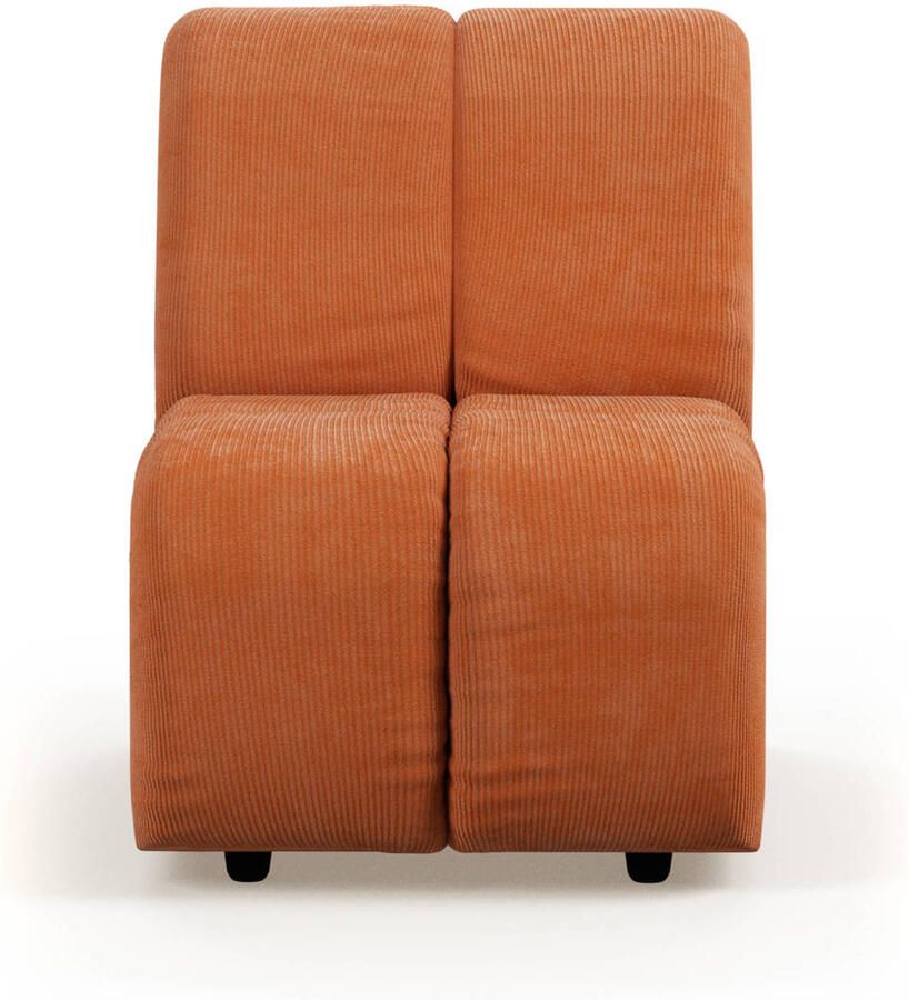 HKLIVING Wave Bank Element Middenstuk Smal Dusty Orange - Foto 3