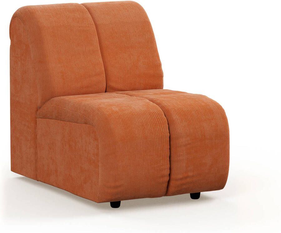 HKLIVING Wave Bank Element Middenstuk Smal Dusty Orange