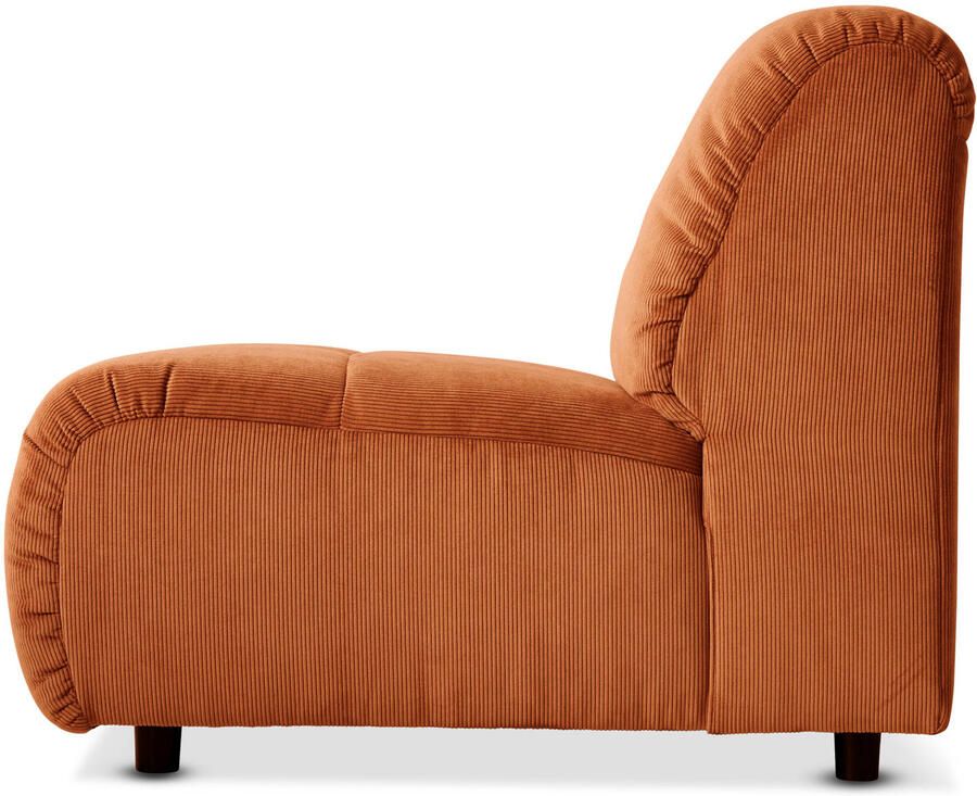 HKLIVING Wave Bank Element Middenstuk Smal Dusty Orange - Foto 2