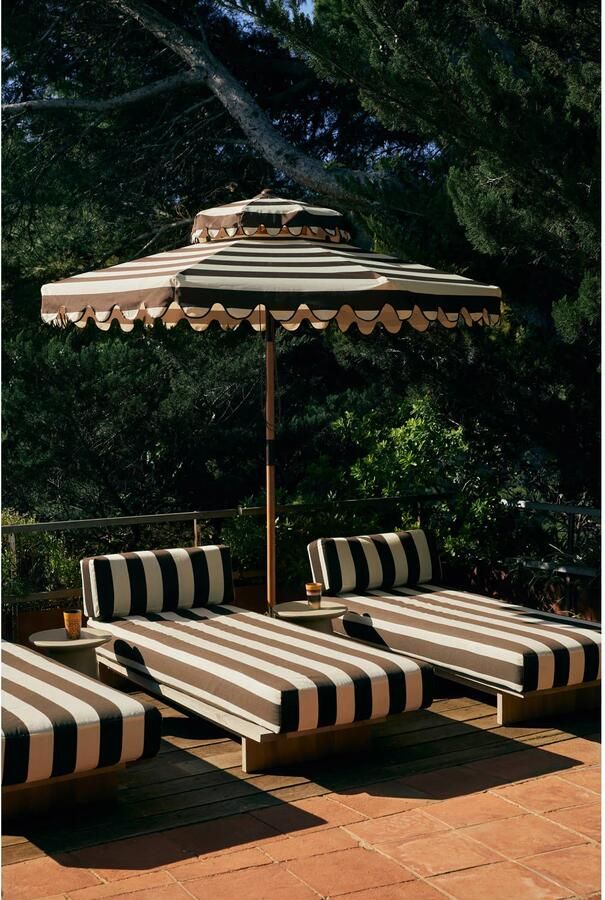 HKLIVING Striped Patio Parasol Stracciatella - Foto 3