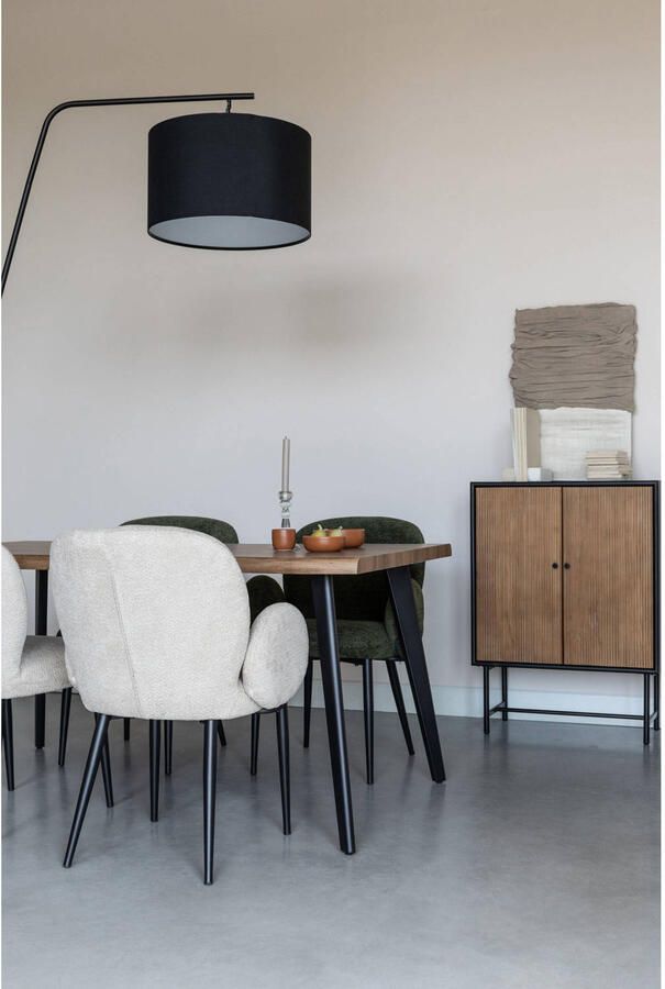 Housecraft Living Housecraft Alaz Eetkamerstoelen met armleuning Groen Set van 2 - Foto 4