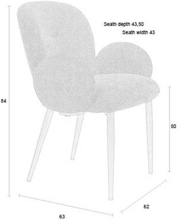 Housecraft Living Housecraft Alaz Eetkamerstoelen met armleuning Groen Set van 2 - Foto 3