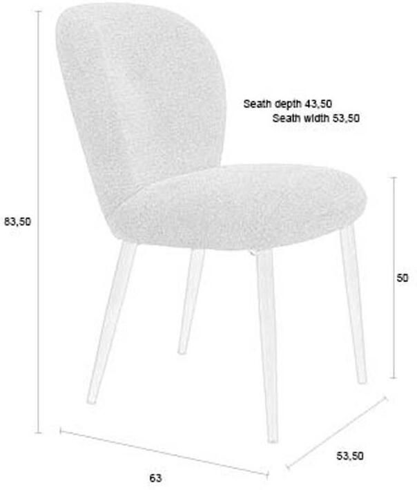 Housecraft Living Housecraft Alaz Eetkamerstoelen Off-white Set van 2 - Foto 4