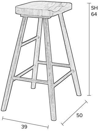 Giga Meubel Barkruk Vander Naturel Feliz Lifestyle - Foto 6