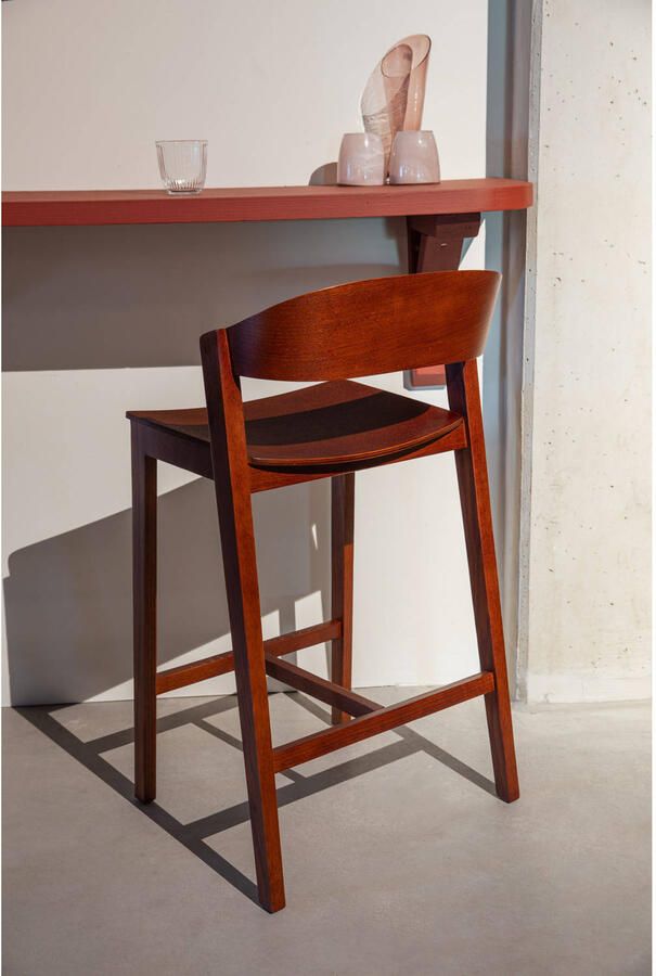 Housecraft Living Housecraft Wooz Barkruk Eikenhout Walnoot bruin - Foto 2