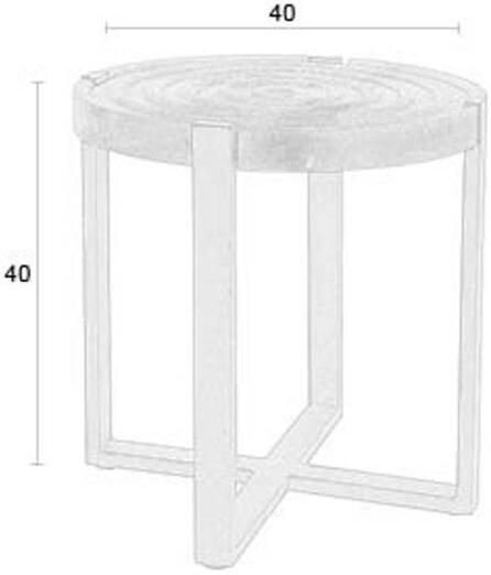 Housecraft living Buz Bijzettafel Rond 40 cm Mangohout Bruin} - Foto 4