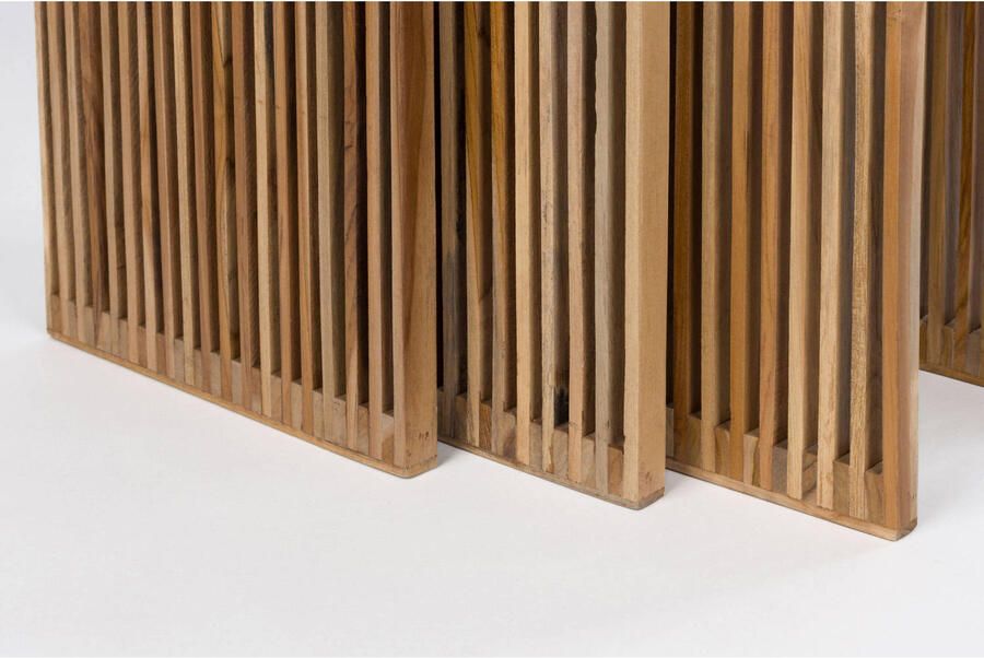 Housecraft Living Djia Bijzettafel Teak Hout Set van 3 Bruin - Foto 3