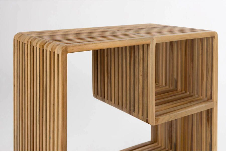 Housecraft living Djia Bijzettafel Nachtkastje Teak Hout Bruin} - Foto 3