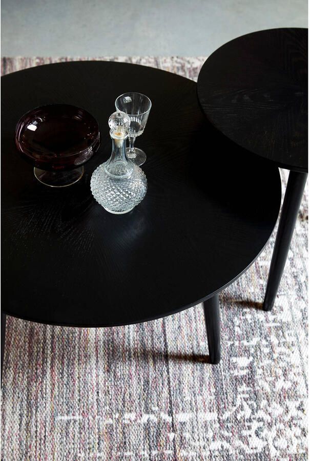 Housecraft Living Housecraft Fabio Bijzettafel Rond Hout 50x50 cm Zwart - Foto 3