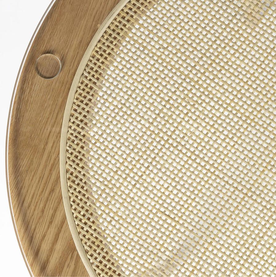 Housecraft Living Housecraft Haru Bijzettafel Rond Glas Hout 45x45 cm Naturel - Foto 2