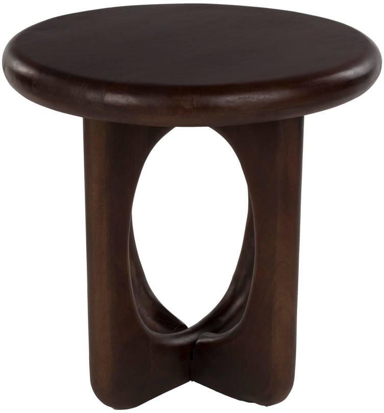 Housecraft living Jani Bijzettafel Rond 40 cm Mangohout Bruin donker - Foto 2