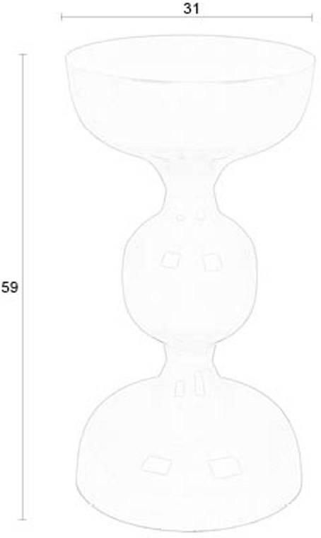 Housecraft living Feliz Lifestyle Lars Bijzettafel Rond Metaal 31x 31 cm Groen - Foto 3
