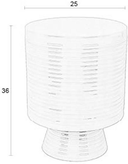 Housecraft living Feliz Lifestyle Sven Bijzettafel Rond Metaal 25x25 (S) cm Ivoor Wit - Foto 2