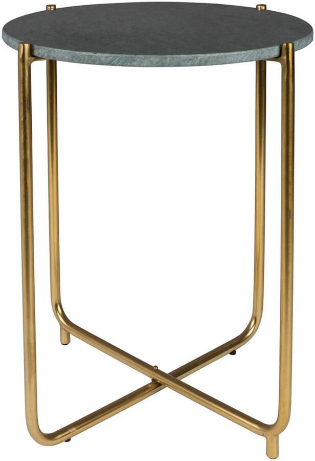 Housecraft Living Housecraft Timpa Bijzettafel Marmer Rond 44x44 cm Groen Goud - Foto 4