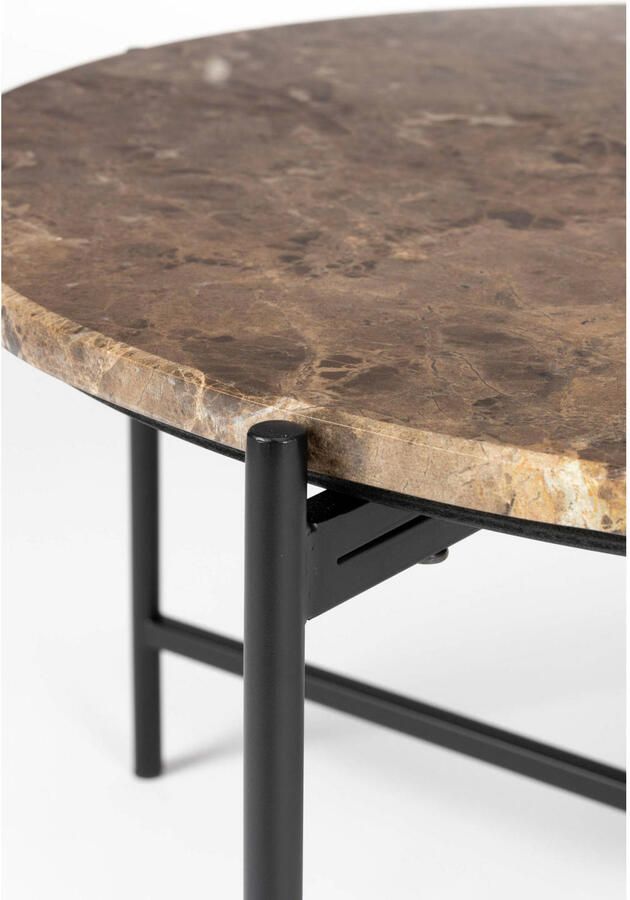 Housecraft Living Housecraft Tooz bijzettafel Rond 60 cm Marmer Bruin