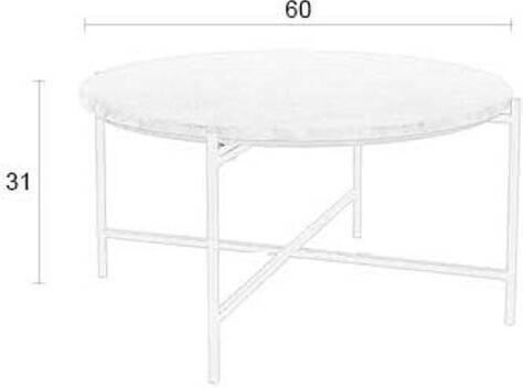 Housecraft Living Housecraft Tooz bijzettafel Rond 60 cm Marmer Bruin - Foto 2