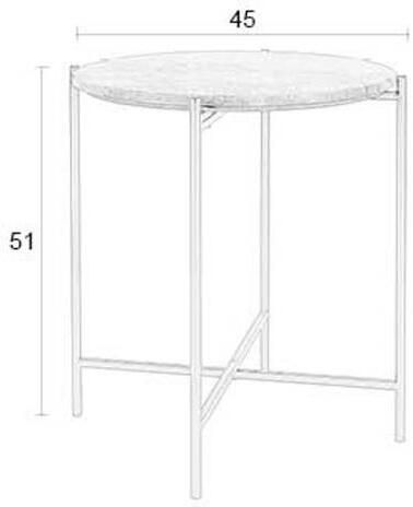 Housecraft Living Housecraft Tooz bijzettafel Rond 45 cm Marmer Beige - Foto 3