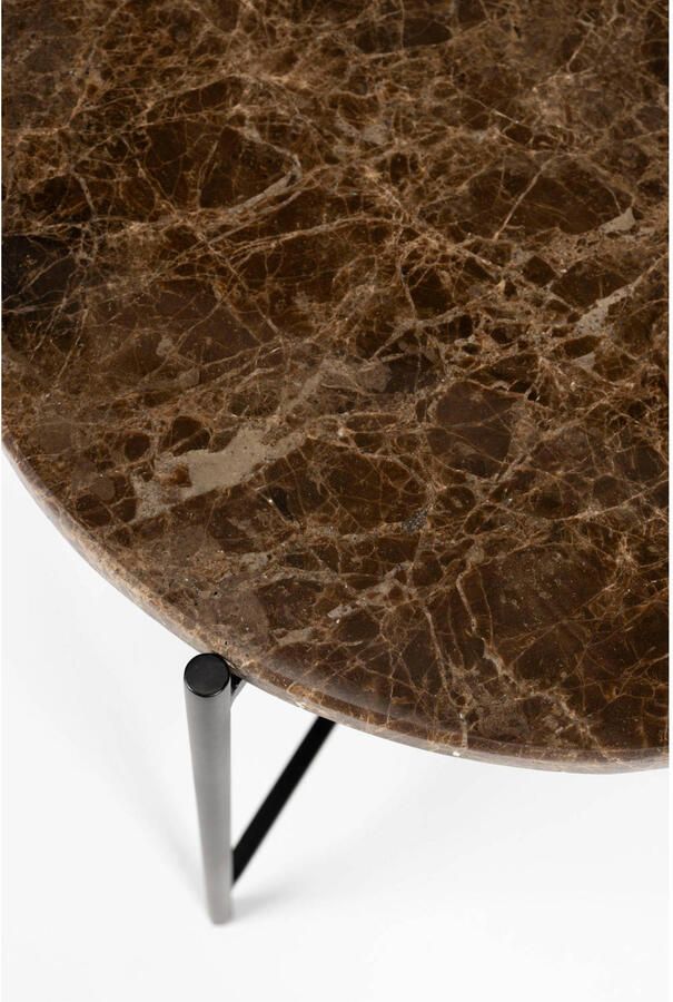 Housecraft Living Housecraft Tooz bijzettafel Rond 40 cm Marmer Bruin - Foto 3