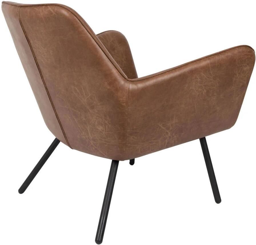 24Designs Luzo stoel Bon 80 x 78 cm leer staal bruin - Foto 3