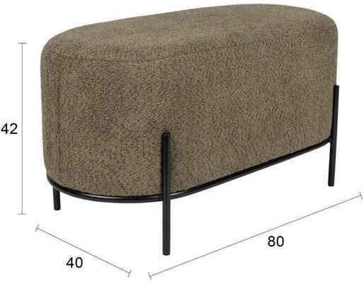 Housecraft Living Boz Hocker| bankje Groen - Foto 2