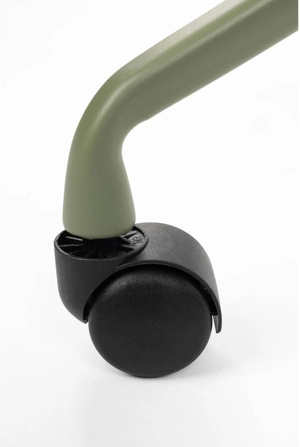 Housecraft Living draaibare bureaustoelen Roxanne met wielen groen (set van 2) - Foto 3