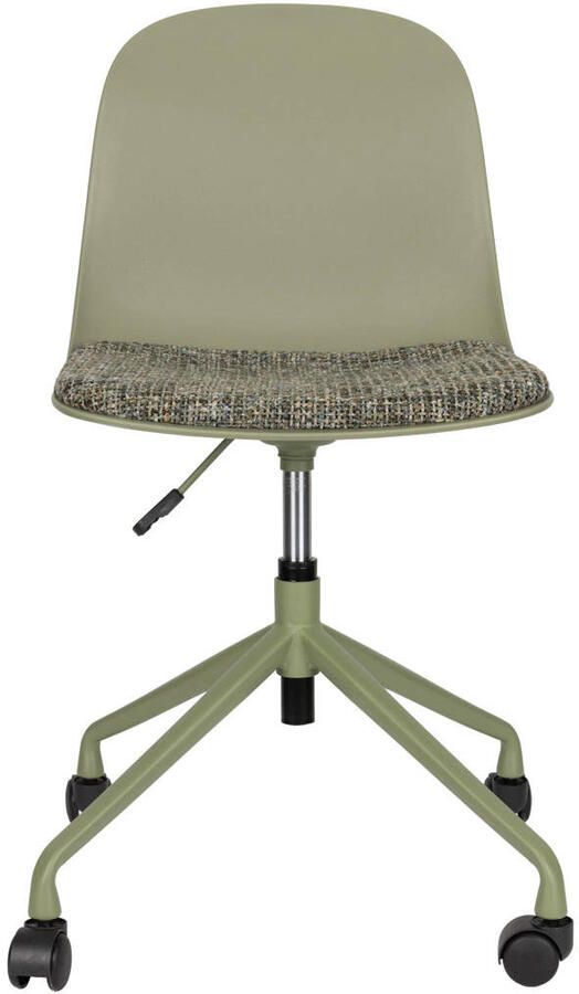 Housecraft Living draaibare bureaustoelen Roxanne met wielen groen (set van 2) - Foto 4