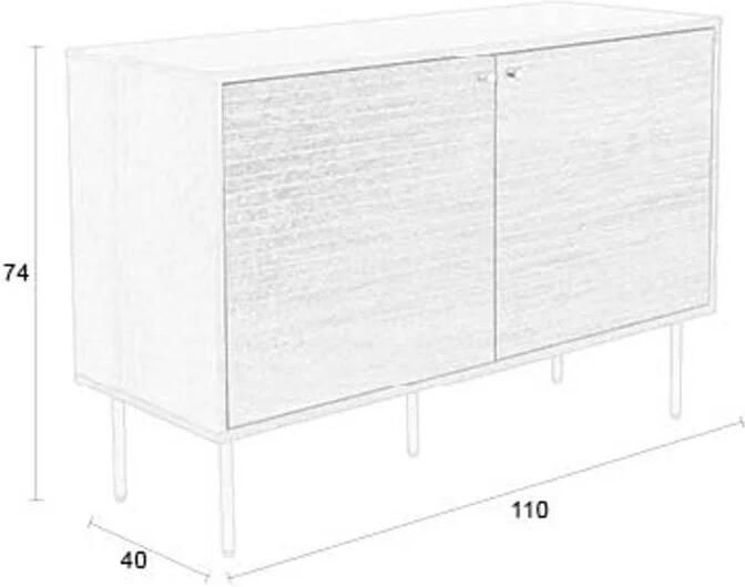 Housecraft living Feliz Lifestyle Stripes Dressoir Hoog Bruin - Foto 4