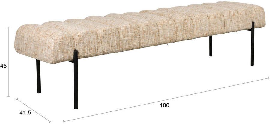 Housecraft living Feliz Lifestyle Jethro Eettafelbank 180 cm Beige - Foto 2