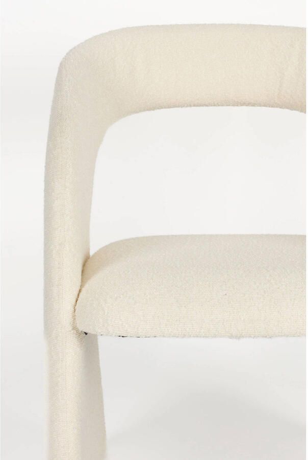 Housecraft Living Housecraft Maire Stoel Eetkamerstoel Bouclé Off-White Beige - Foto 3