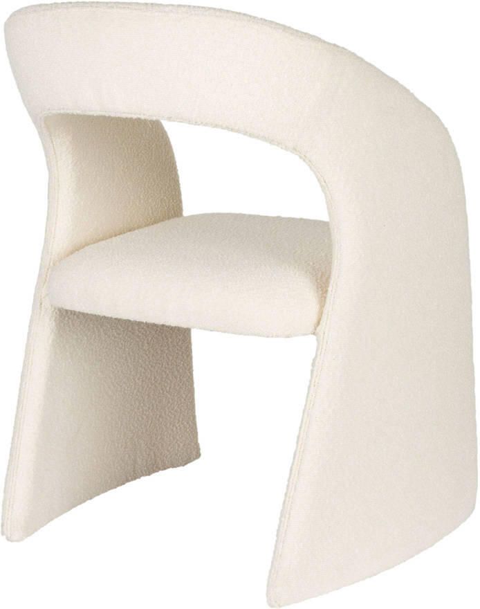 Housecraft Living Housecraft Maire Stoel Eetkamerstoel Bouclé Off-White Beige