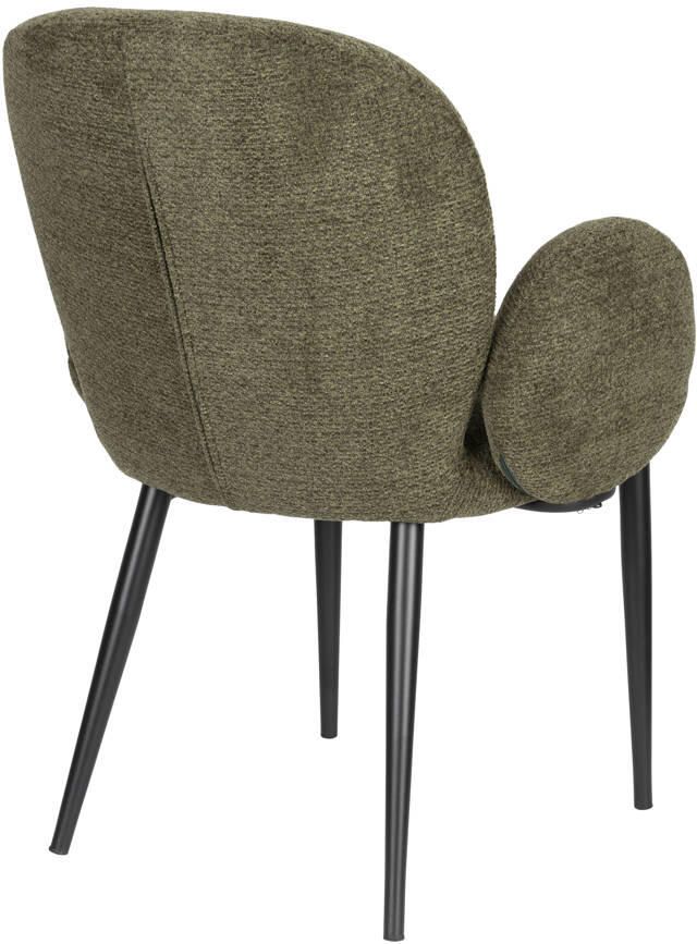 Housecraft Living Housecraft Alaz Eetkamerstoelen met armleuning Groen Set van 2 - Foto 4