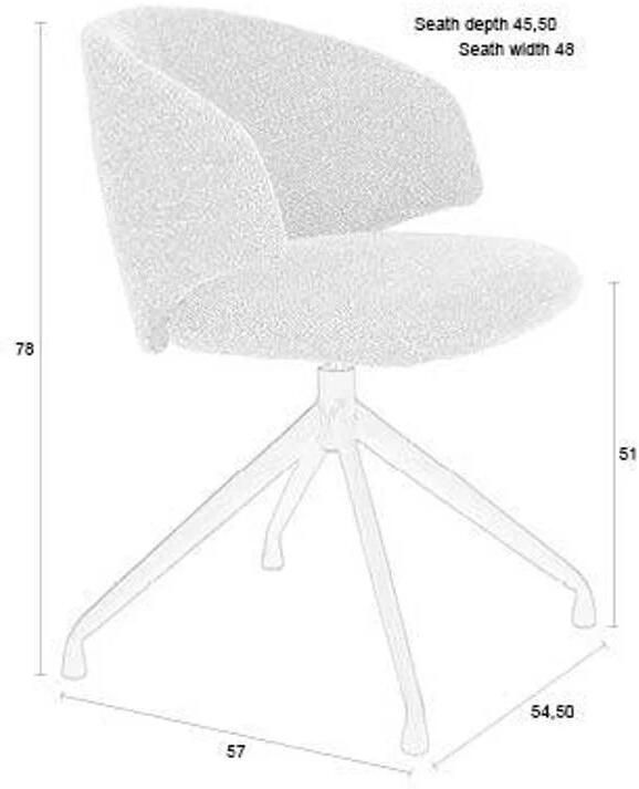 Housecraft living Feliz Lifestyle Balado Eetkamerstoelen Blauw Set van 2 - Foto 4