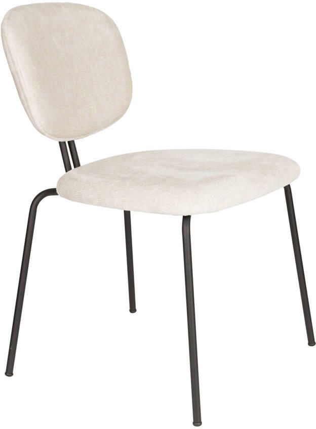 Housecraft living Feliz Lifestyle Bouton Eetkamerstoelen Off White Set van 2 - Foto 4