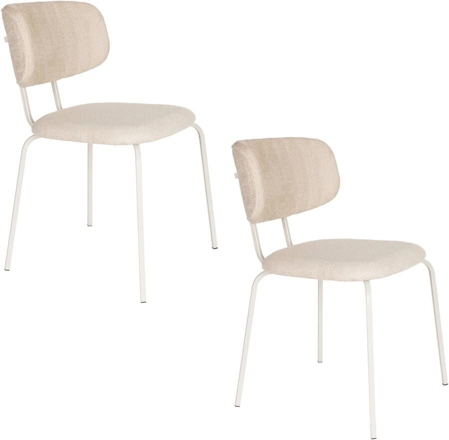 Housecraft Living Housecraft Jaze Eetkamerstoelen Off-White Gebroken wit Set van 2