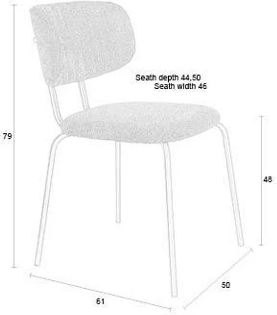 Housecraft Living Housecraft Jaze Eetkamerstoelen Off-White Gebroken wit Set van 2 - Foto 3