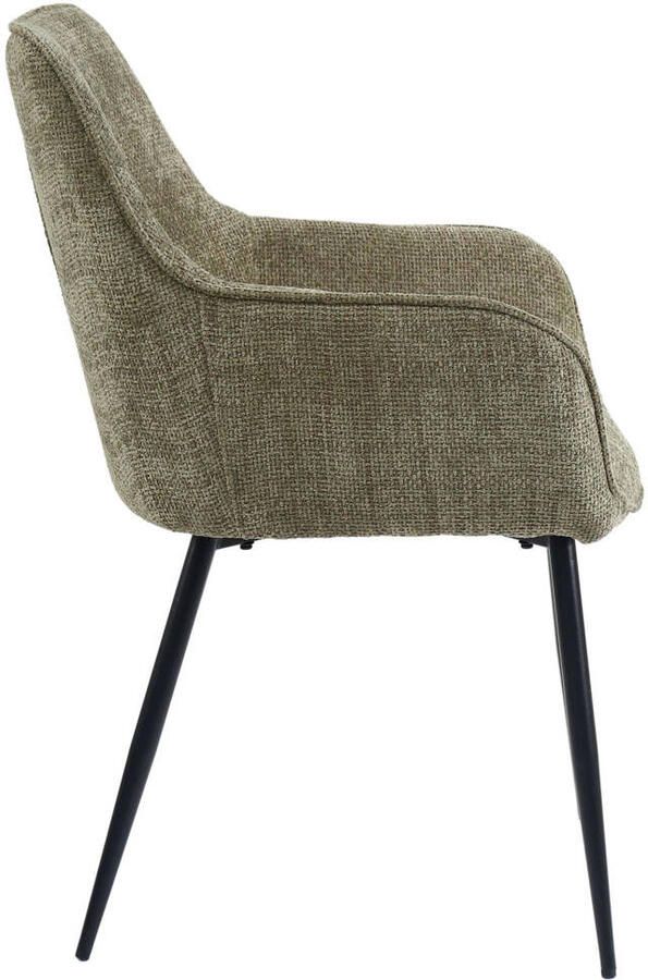 Housecraft Living Housecraft Jez Eetkamerstoelen armleuning Groen Set van 2 - Foto 4