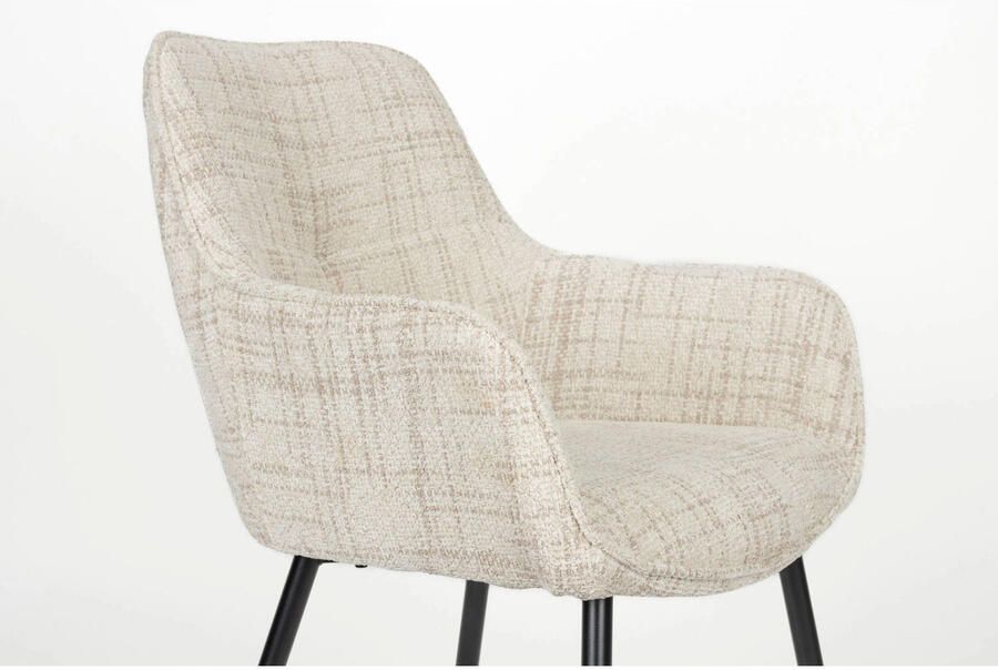 Housecraft Living Housecraft Jez Eetkamerstoelen armleuning Beige Set van 2 - Foto 2