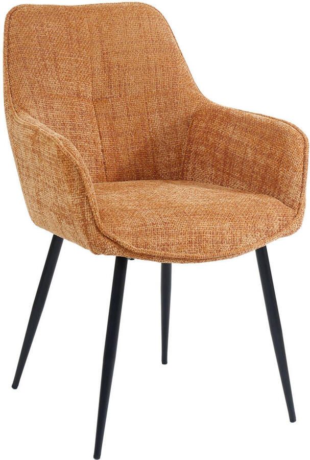 Housecraft Living Housecraft Jez Eetkamerstoelen armleuning Oranje Set van 2 - Foto 4