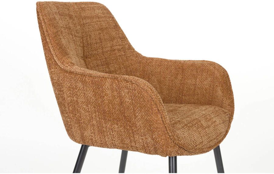 Housecraft Living Housecraft Jez Eetkamerstoelen armleuning Oranje Set van 2 - Foto 3