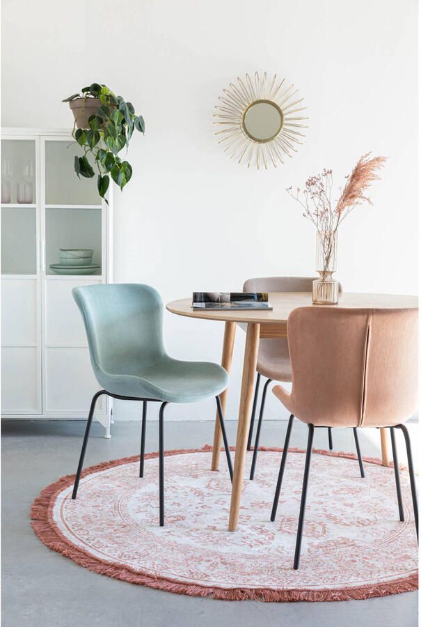 Housecraft Living Housecraft Junzo Rib Eetkamerstoelen Lichtgroen Set van 2 - Foto 4