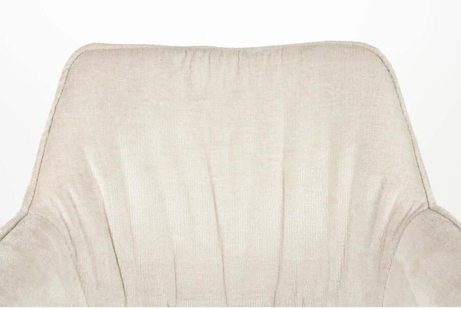 Housecraft living Kodak Eetkamerstoelen Armleuning Beige Set van 2 - Foto 3
